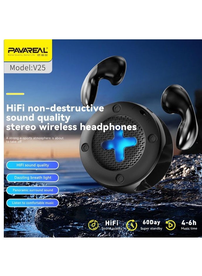 PAVAREAL Wireless Earbuds Bluetooth 5.3 Headphones Deep Bass Hi-Fi Ear Buds with IP5 Dual Mode Earphone for Gaming Sport Workout - Image 2